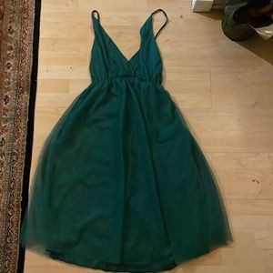 Emerald green tule dress